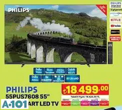 PHİLİPS 55PUS8007 55 4K ULTRA HD AMBİLİGHT LED TV TELEVİZYON